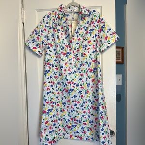 Rare Vintage Margaret Smith Dress 60's mini floral dress Pink yellow blue purple